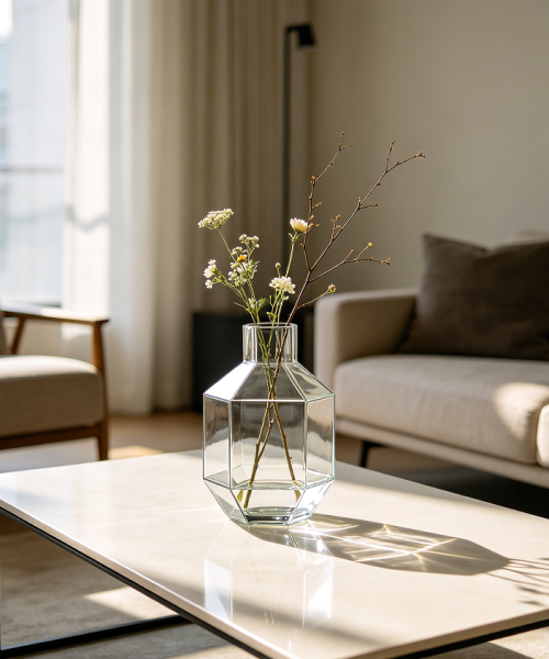 Geometric Glass Modern Decorative Vase